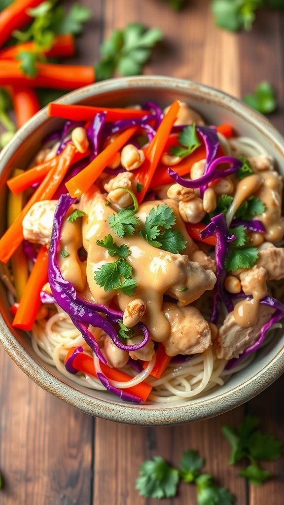 Thai Peanut Chicken Noodle Salad