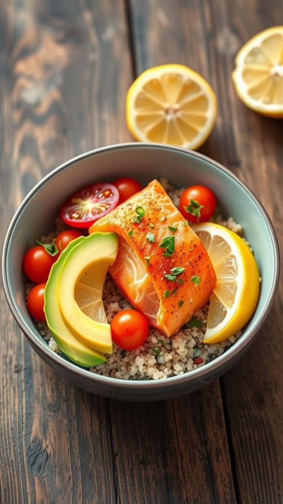 Smoked Salmon and Avocado Protein Breakfast Bowl