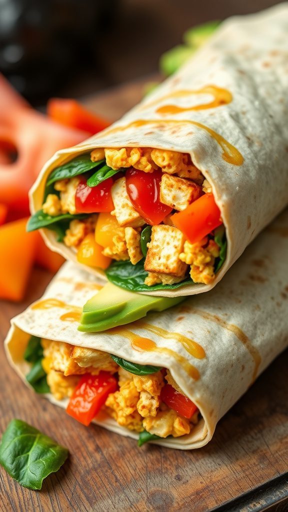 Savory Scrambled Tofu Breakfast Wrap