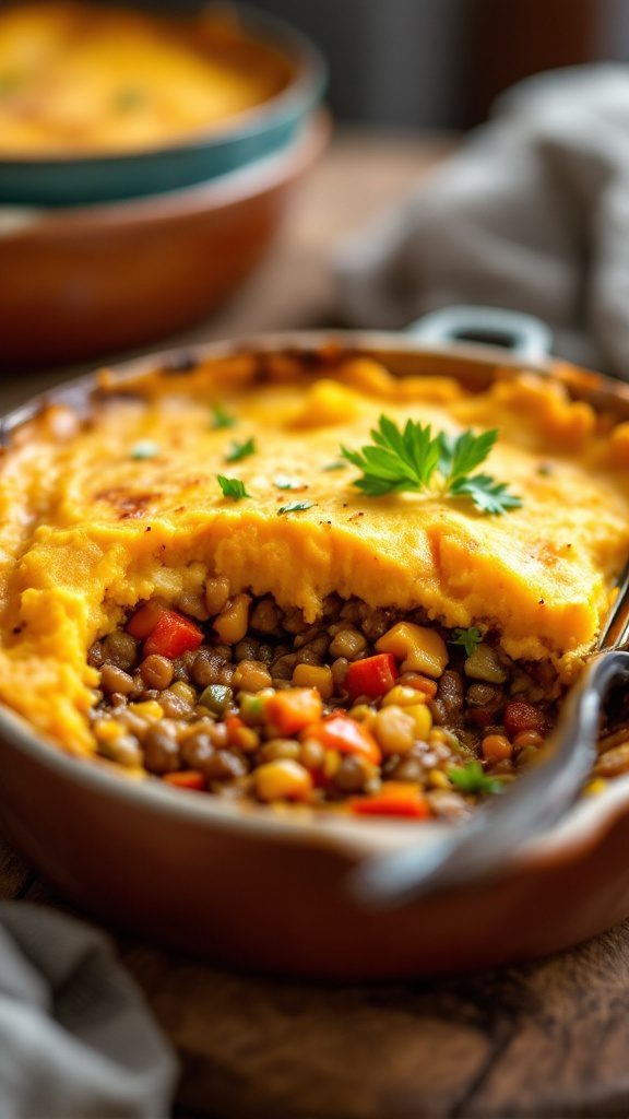 Lentil Shepherd’s Pie with Creamy Sweet Potato Mash – Comfort Food Made Healthy