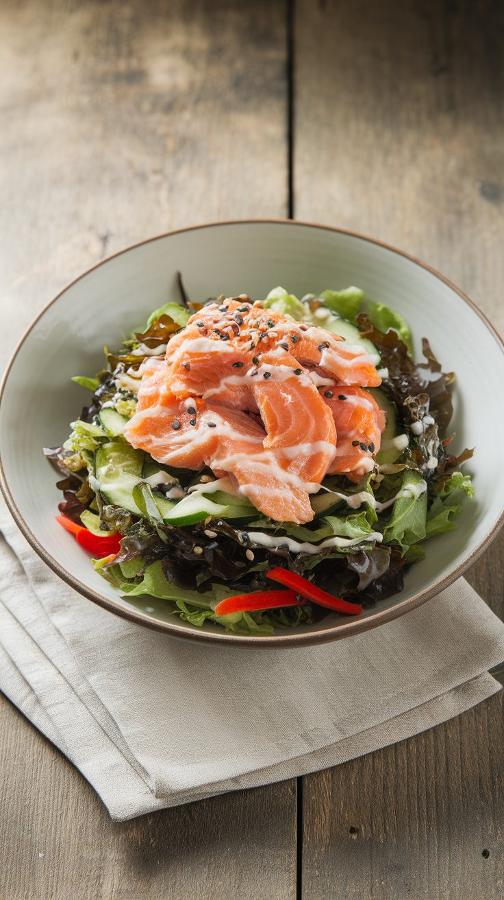 Nutrient-Packed Seaweed and Salmon Salad