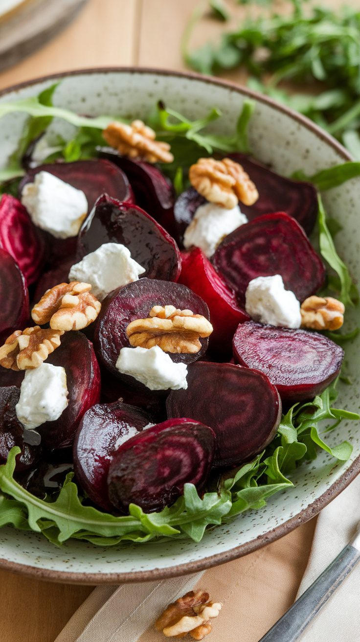 Roasted Beet & Goat Cheese Salad – Vibrant, Creamy & Delicious!