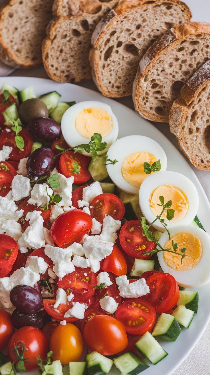 Delicious Mediterranean Breakfast Plate
