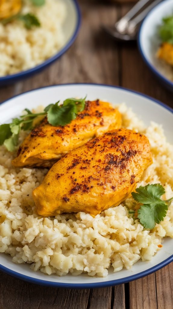 Spiced Turmeric Chicken with Cauliflower Rice