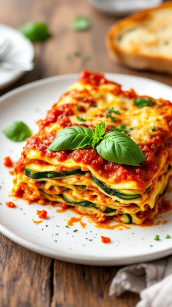 Zucchini Lasagna with Creamy Cashew Ricotta – Light & Satisfying