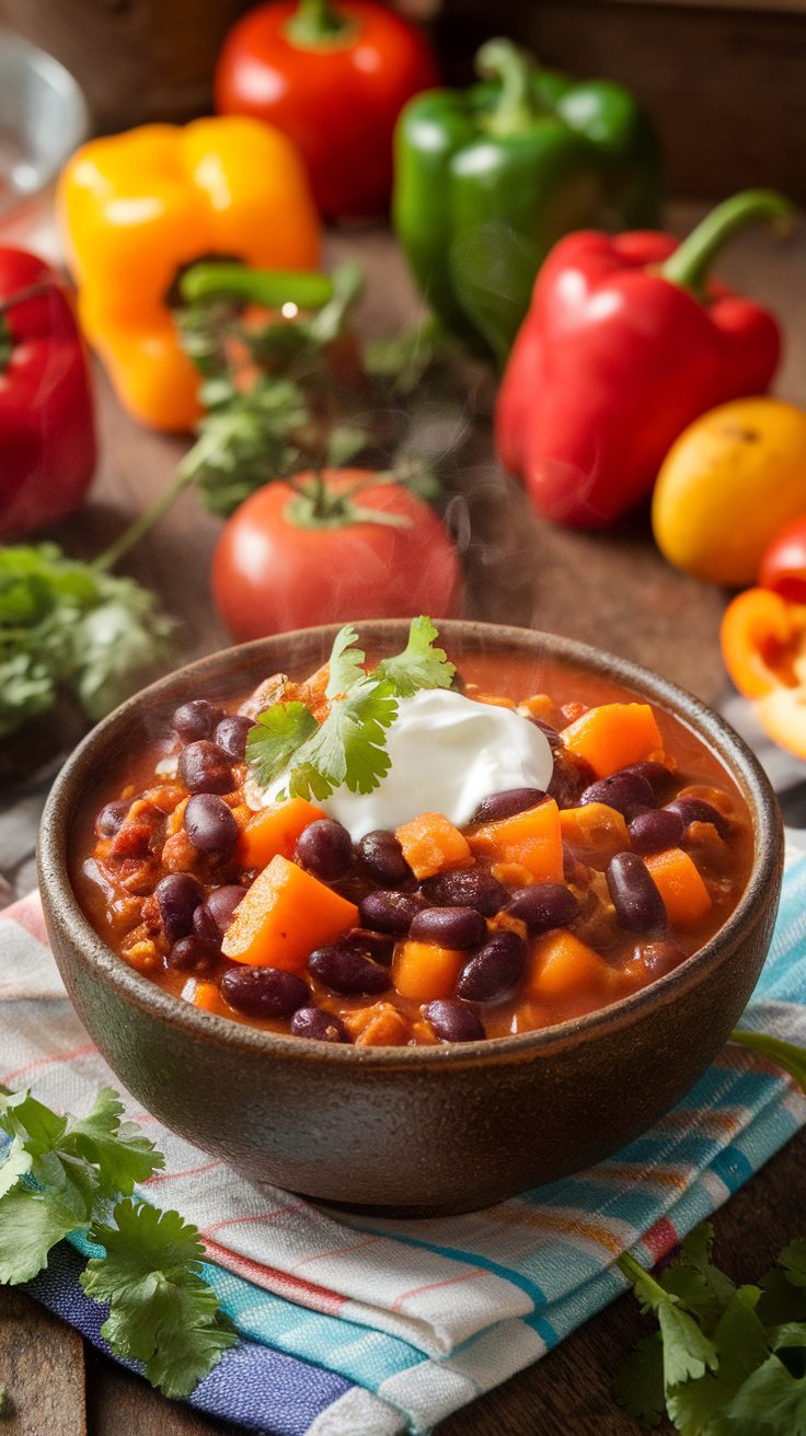 Spicy Black Bean and Sweet Potato Chili Recipe