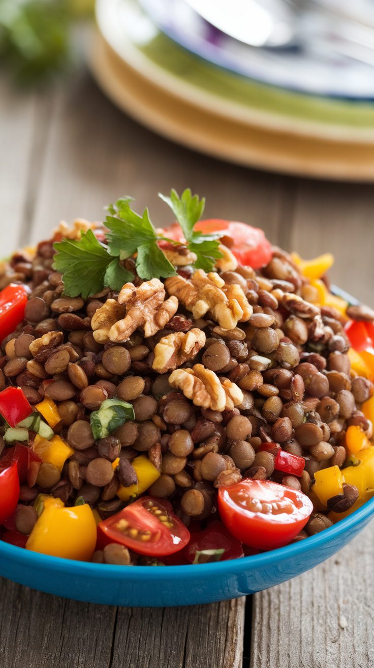 Nutty Lentil and Walnut Salad Recipe