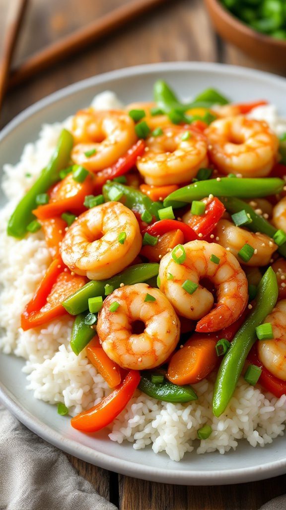 Savory Ginger Garlic Shrimp Stir-Fry