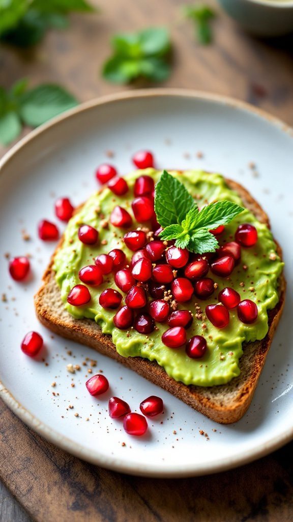 Refreshing Avocado and Pomegranate Toast Recipe