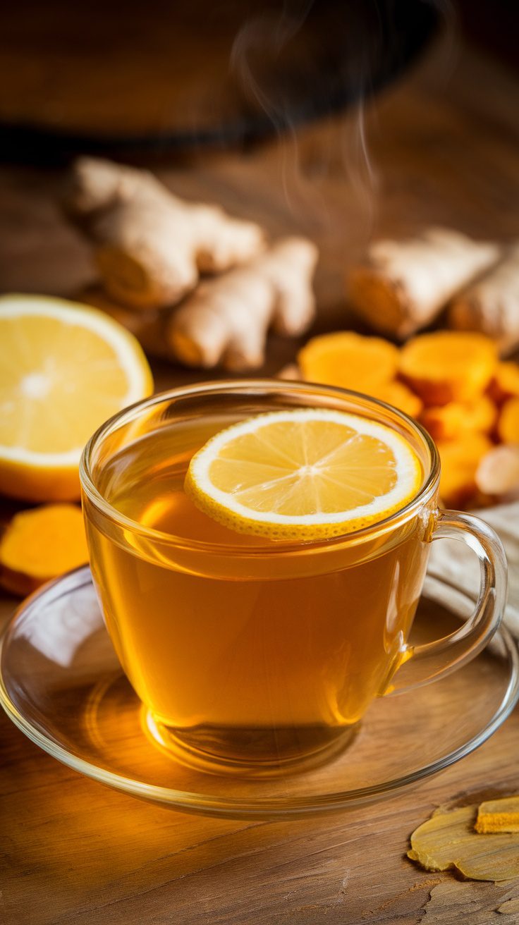 Soothing Turmeric-Ginger Tea with Honey