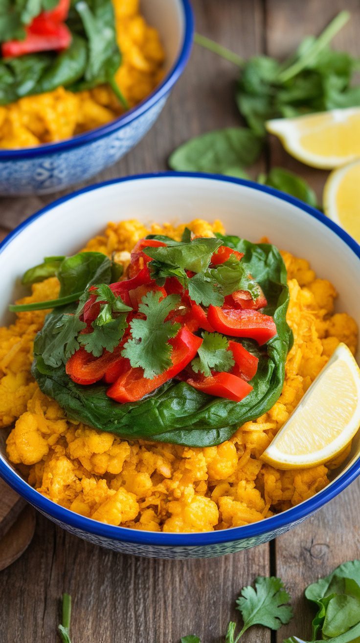 Spiced Turmeric Cauliflower Rice Bowl