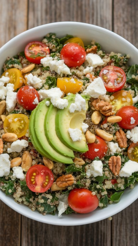 Nutritious Quinoa and Kale Superfood Grain Salad