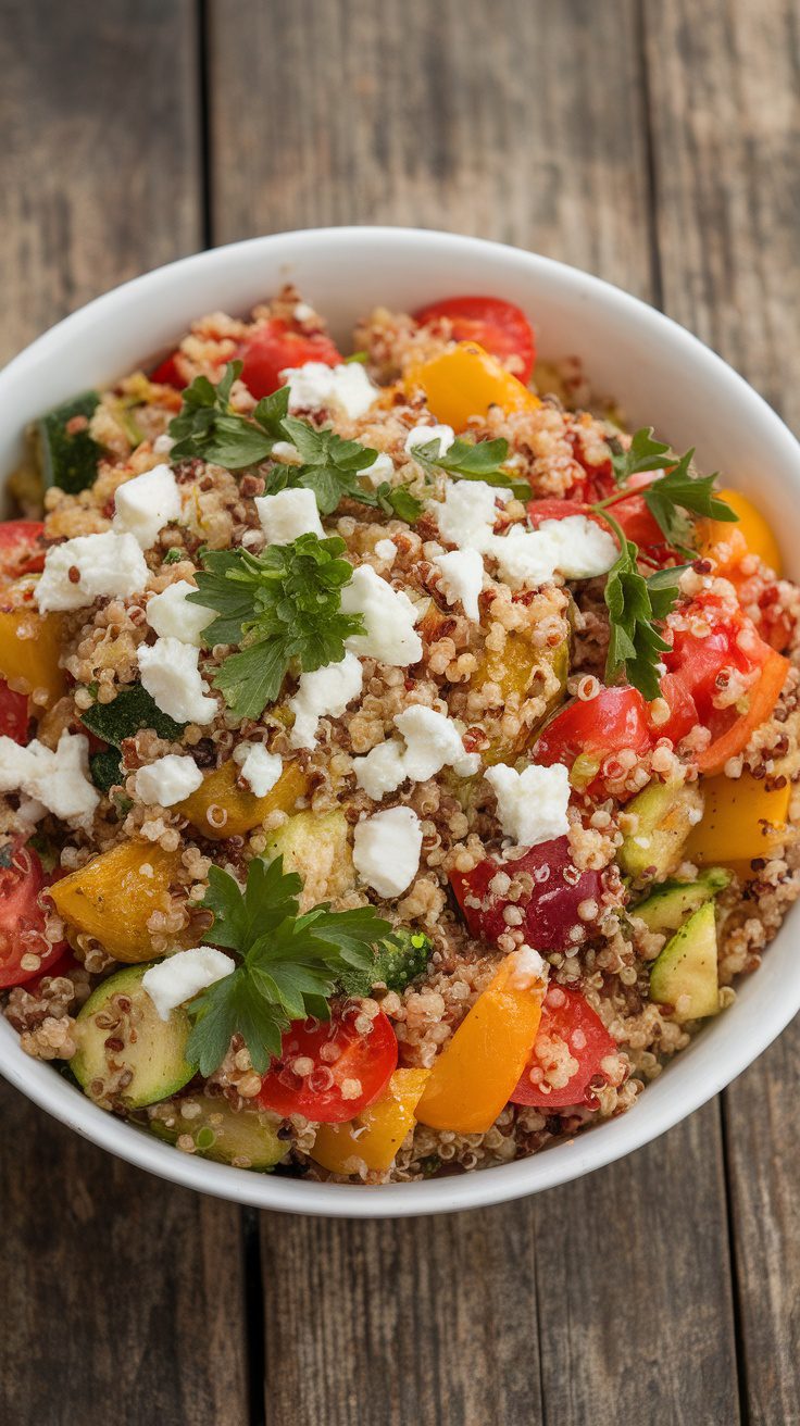 Colorful Quinoa and Roasted Vegetable Salad