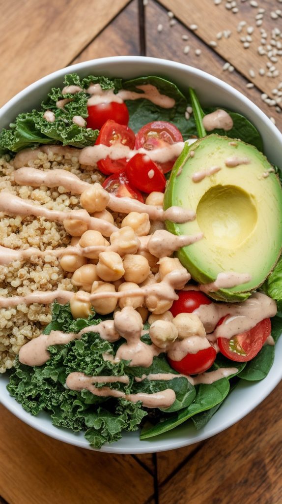 Nourishing Green Leafy Protein Bowl