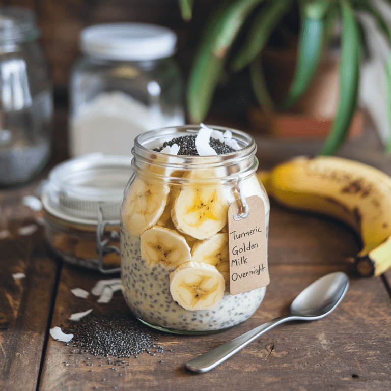 Turmeric Golden Milk Overnight Oats Recipe