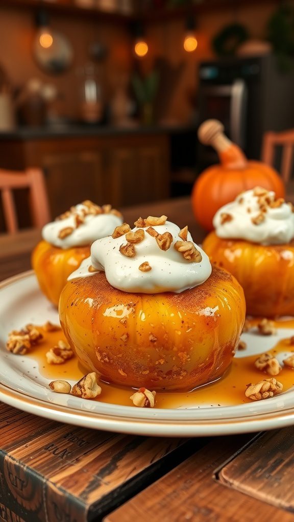 Cinnamon Baked Apples with Cottage Cheese
