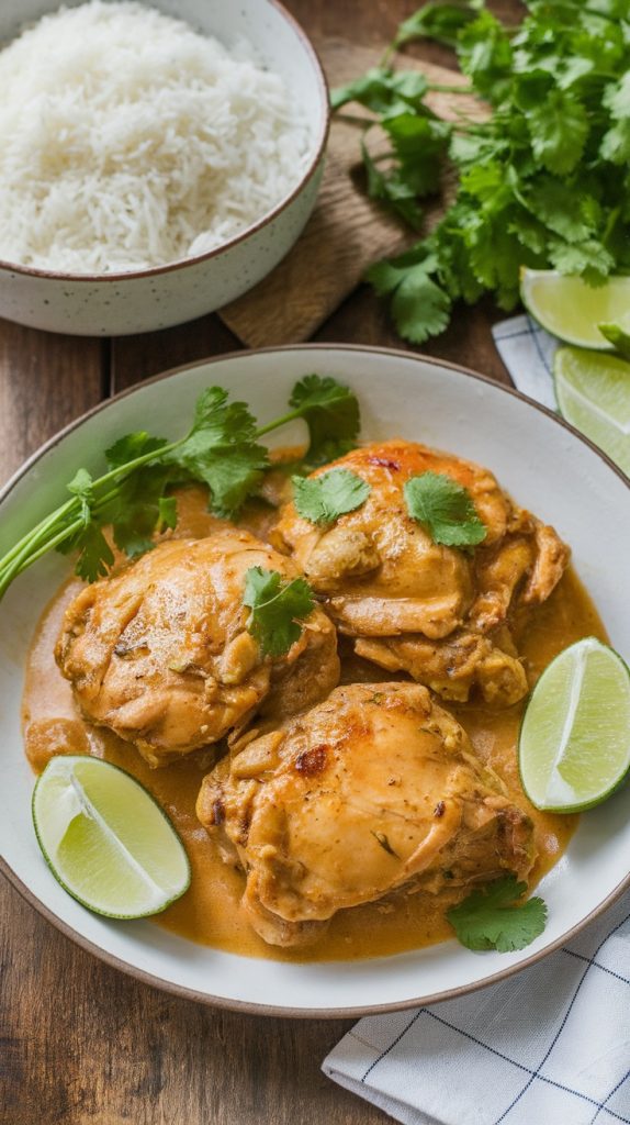 Coconut Milk Braised Chicken Thighs Recipe