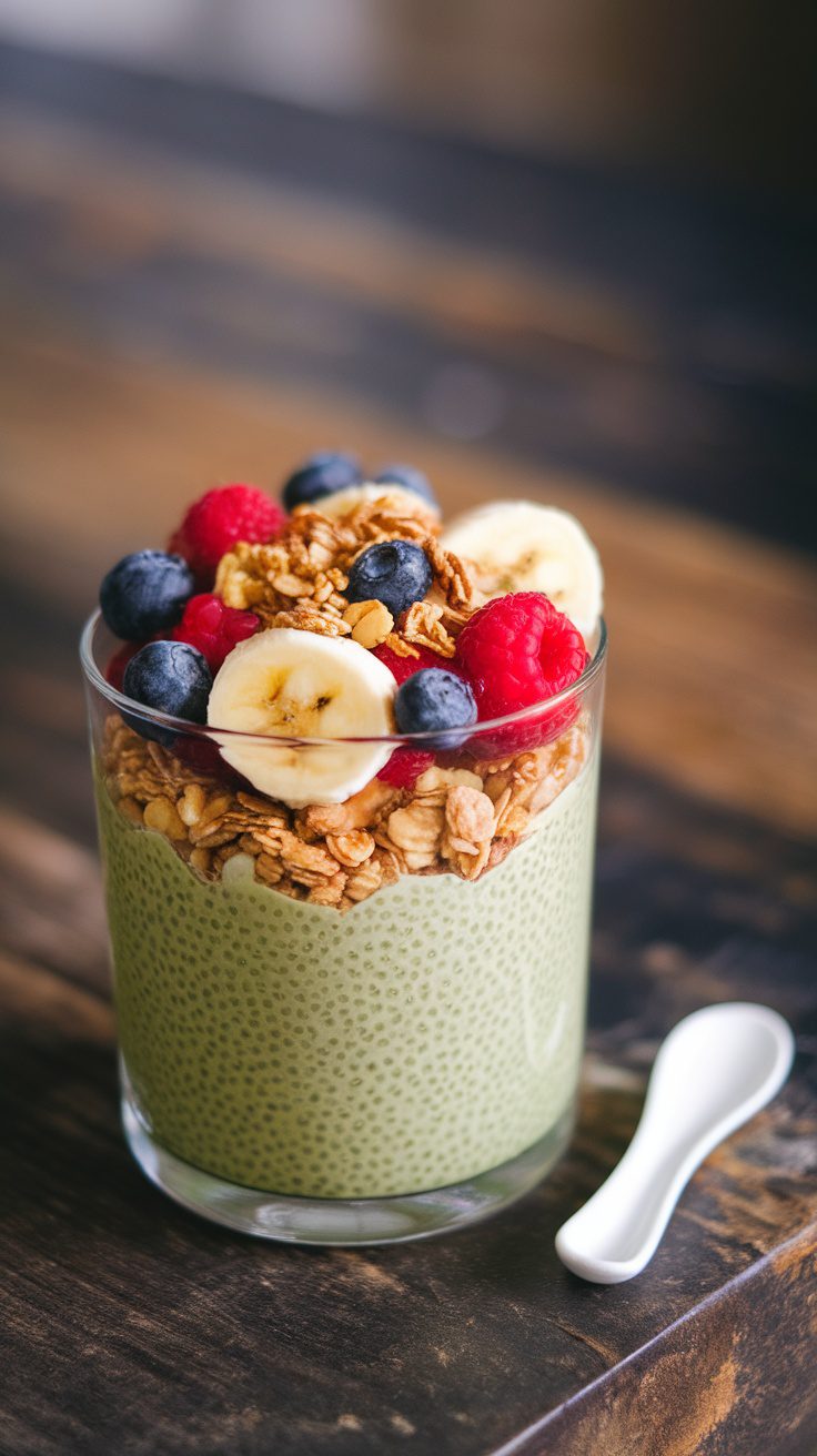 Creamy Matcha Chia Parfait