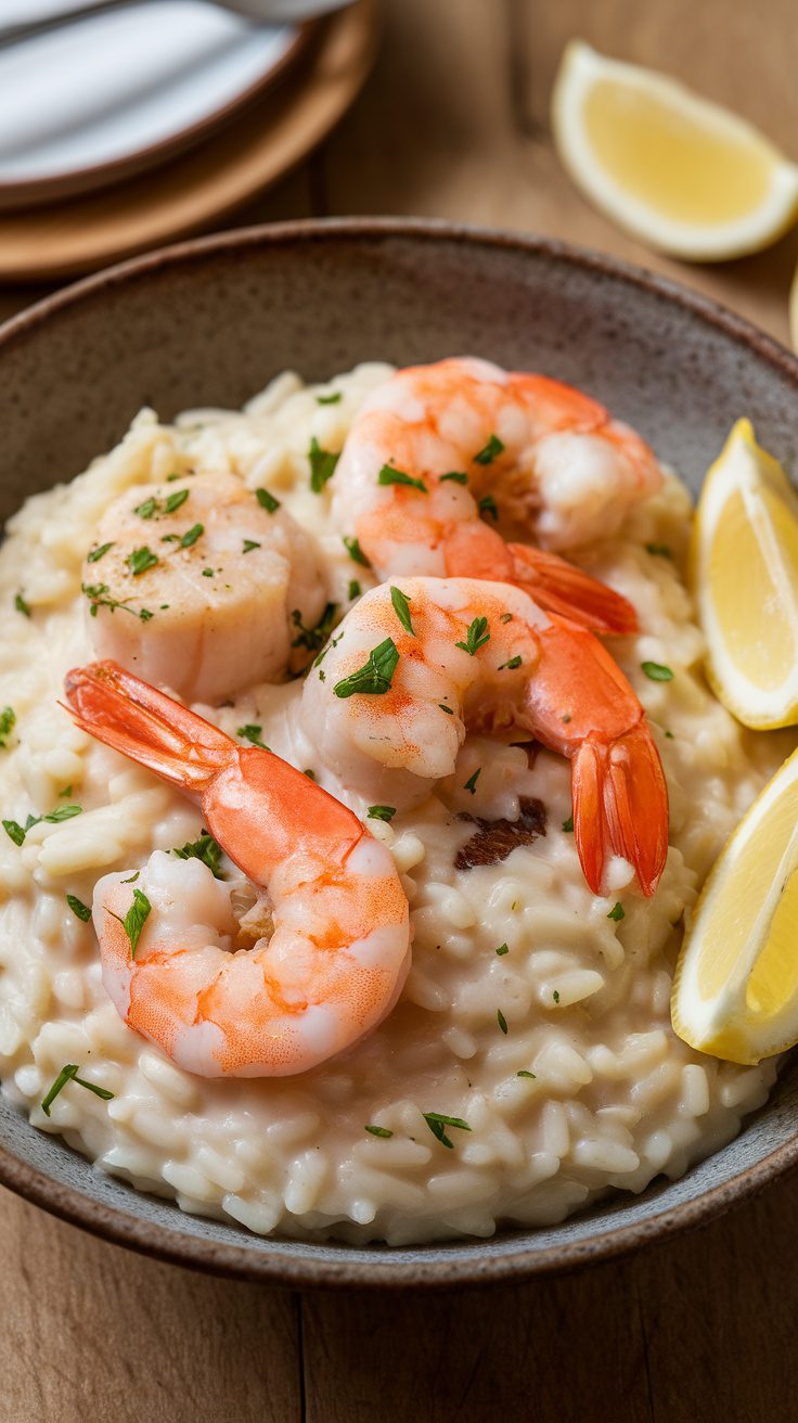 Creamy Omega-3 Seafood Risotto