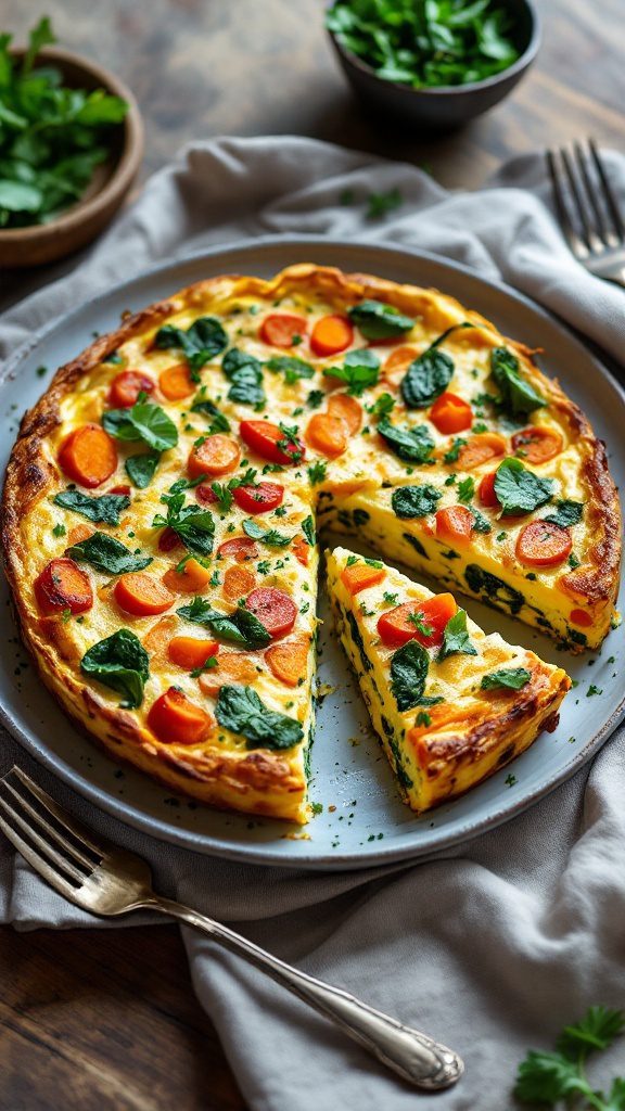 Savory Vegetable Frittata with Sweet Potatoes