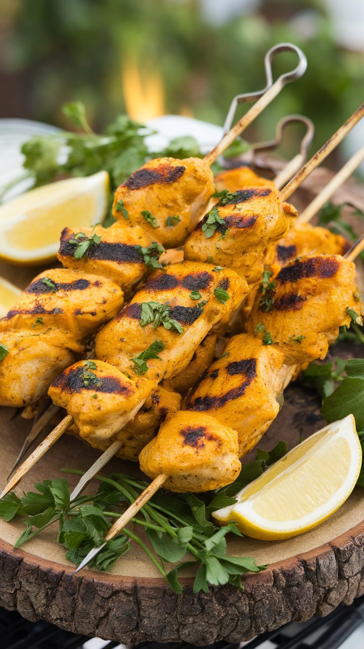 Turmeric Marinated Grilled Chicken Skewers – Bold & Juicy
