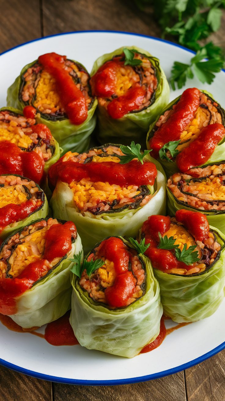 Hearty Vegetarian Stuffed Cabbage Rolls – Comfort Food Made Healthy