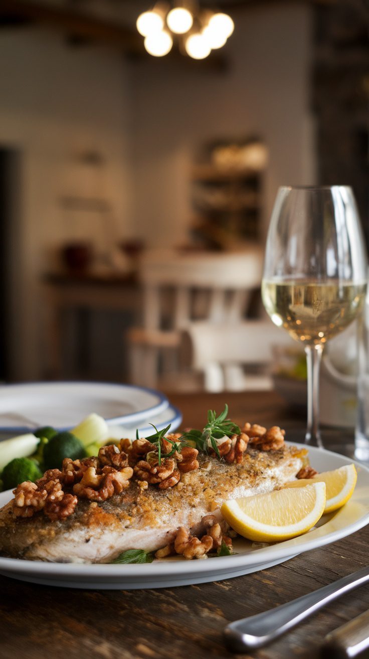 Walnut-Crusted Baked Trout Recipe