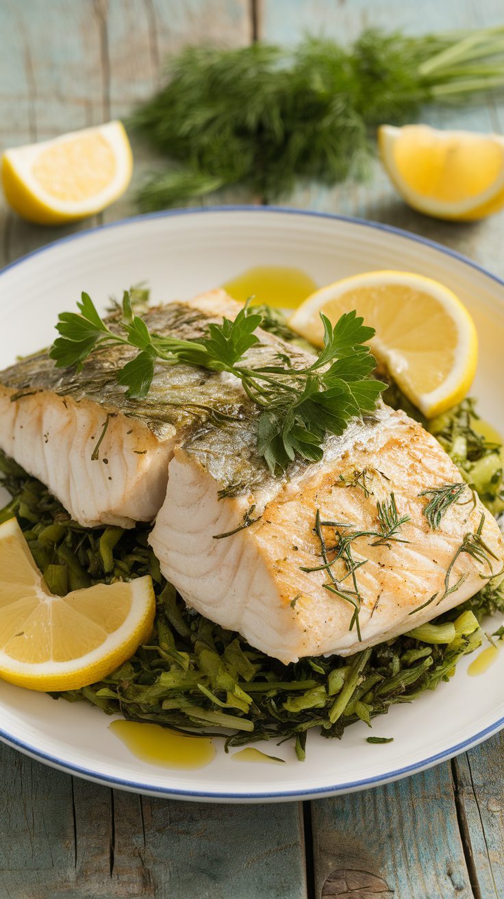 Herb-Infused Lemon Garlic Fish Dinner