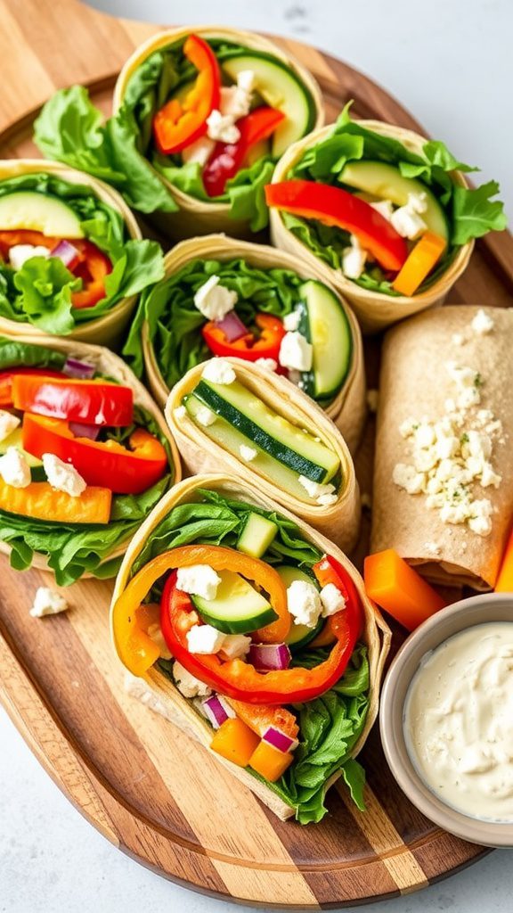 Protein-Packed Veggie Wraps with Hummus