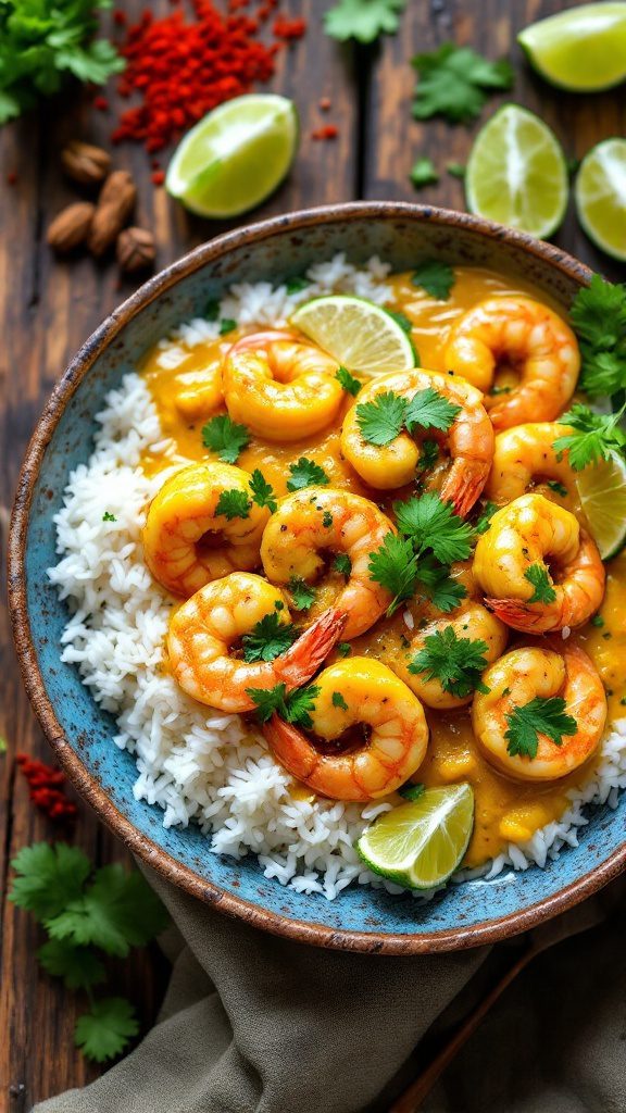 Spicy Turmeric and Coconut Curry with Shrimp