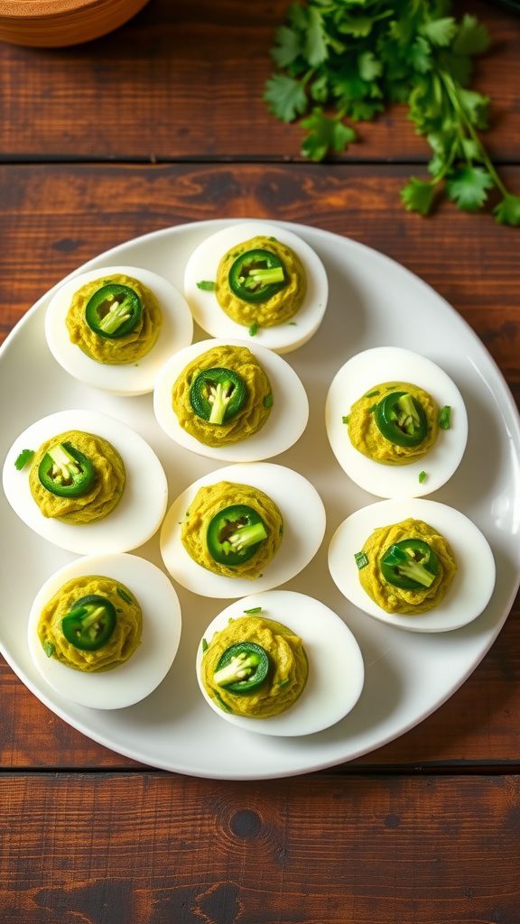 Savory Hard-Boiled Eggs with Creamy Guacamole