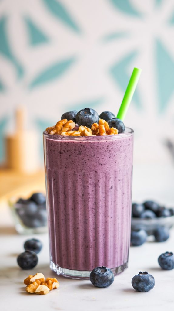 Blueberry-Walnut Brain Boost Smoothie Recipe