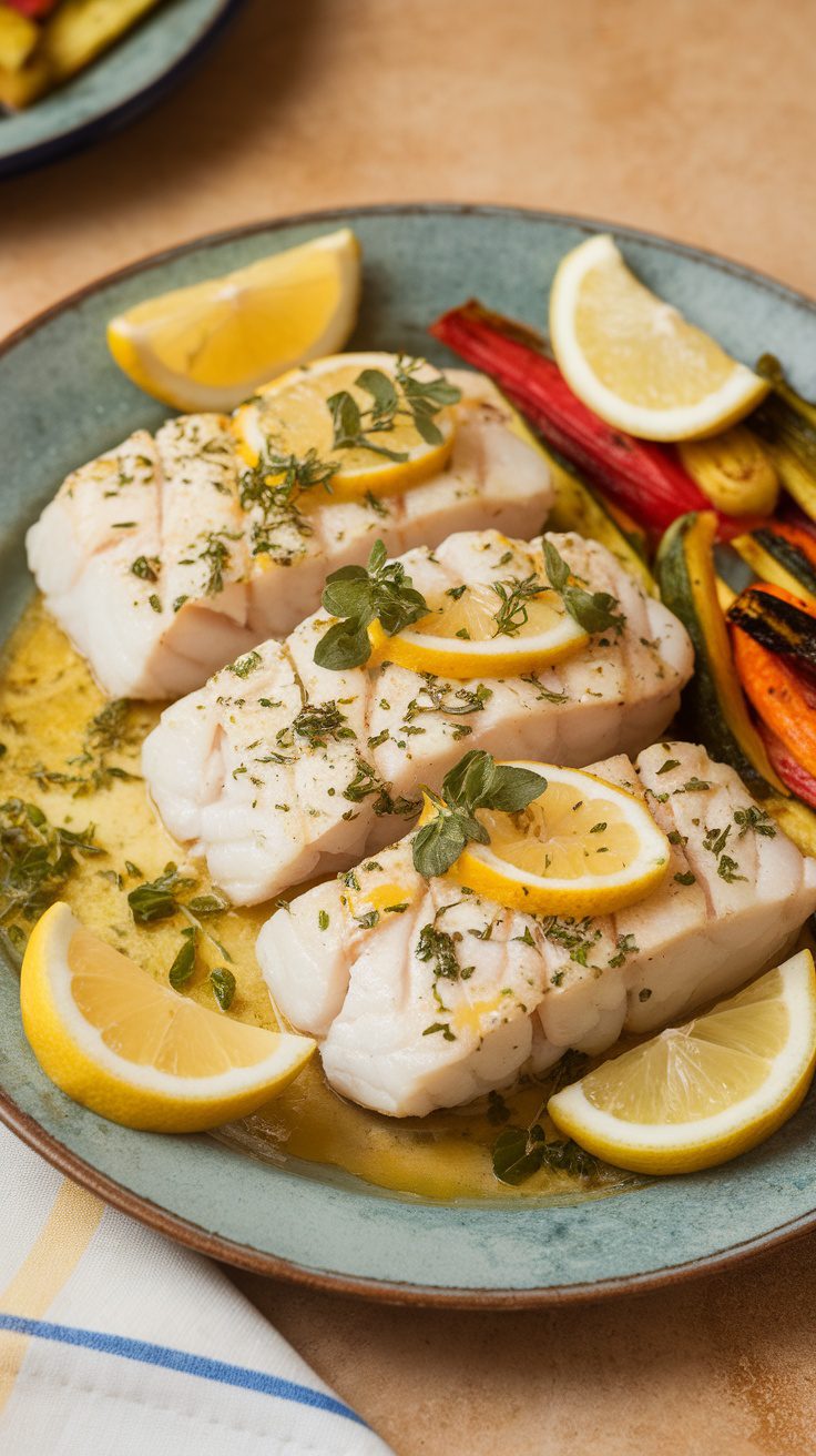 Zesty Baked Cod with Lemon & Herbs