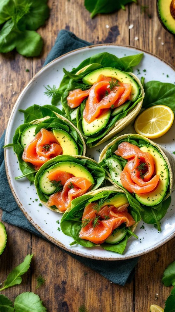 Delicious Smoked Salmon and Avocado Wraps