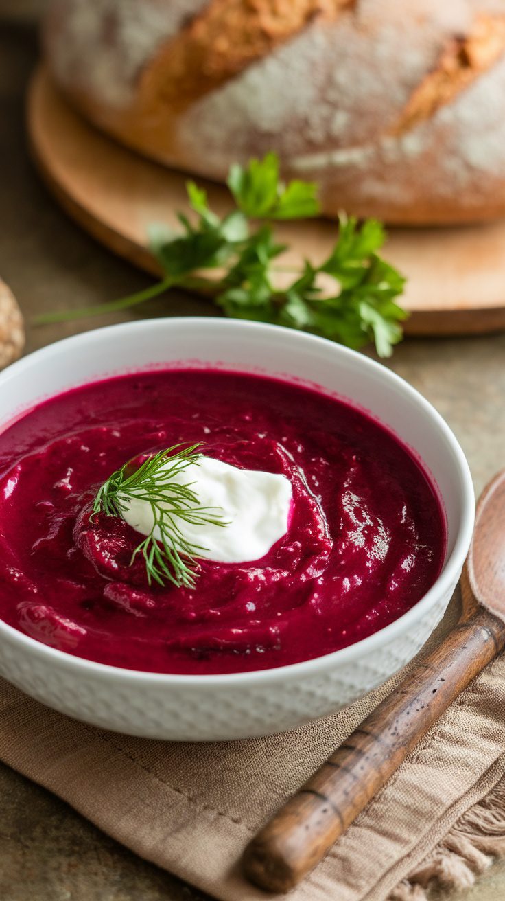 Vibrant Beetroot and Ginger Borscht Recipe