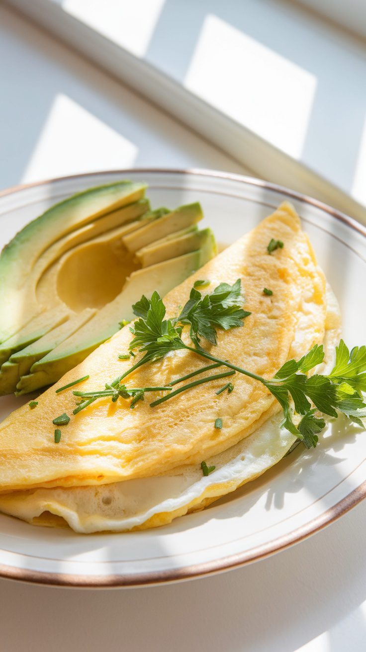 Fluffy Herbed Egg White Omelet Recipe