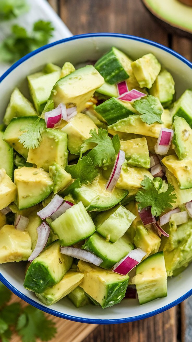 Refreshing Cucumber and Avocado Salad Recipe