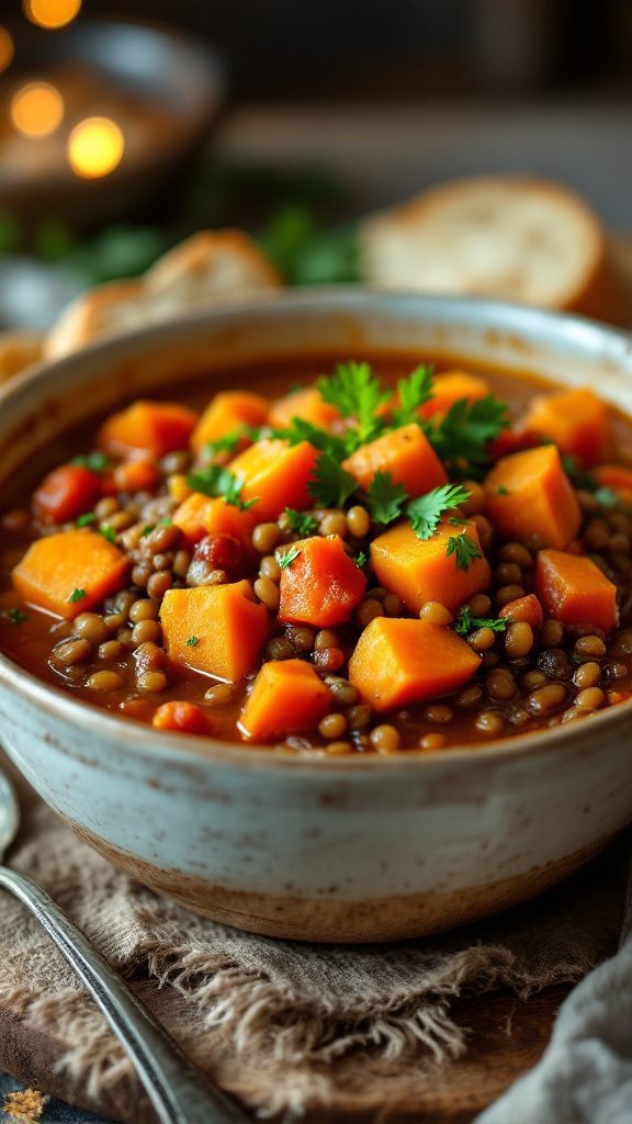 Hearty Lentil and Sweet Potato Stew Recipe
