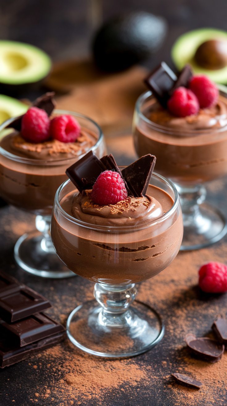 Decadent Dark Chocolate Avocado Mousse