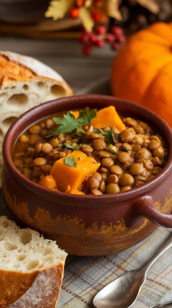 Hearty Pumpkin and Lentil Stew Recipe