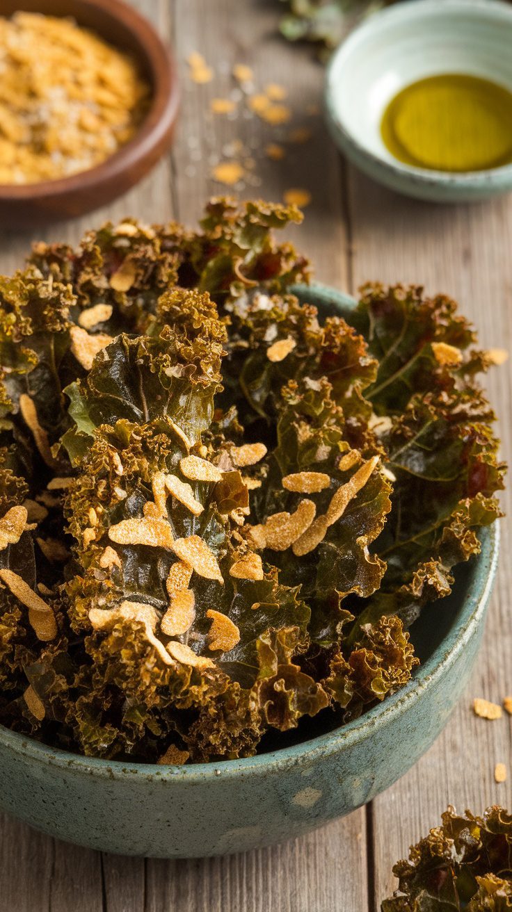 Crispy Kale Chips with Nutritional Yeast Recipe