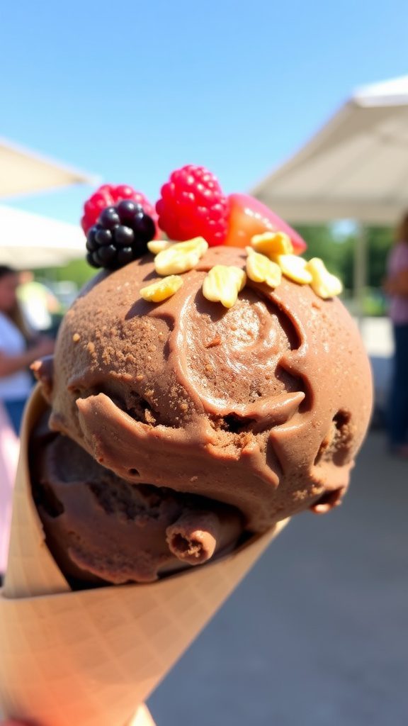 Creamy High-Protein Vegan Chocolate Ice Cream