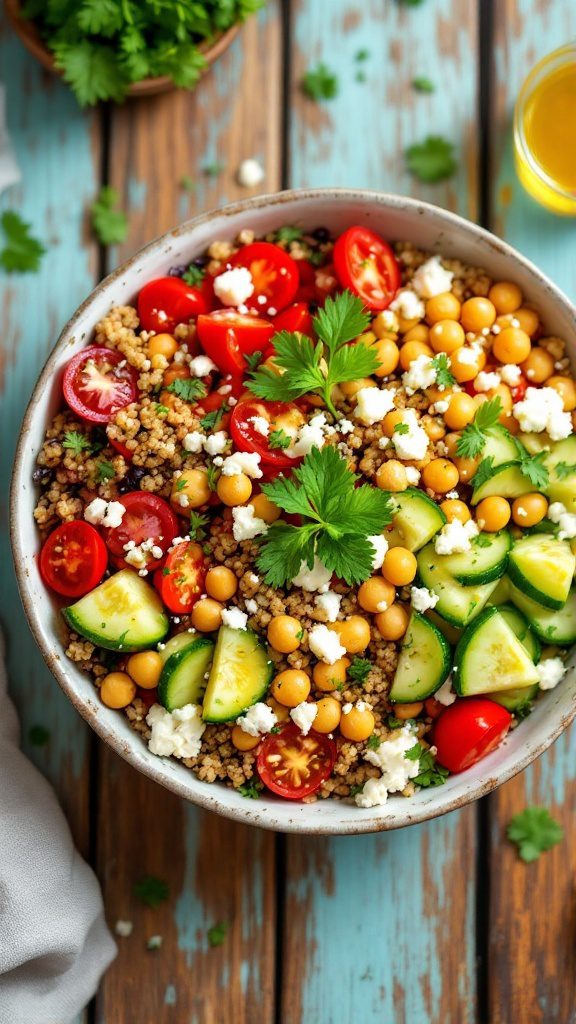 Healthy and Flavorful Mediterranean Grain Bowl