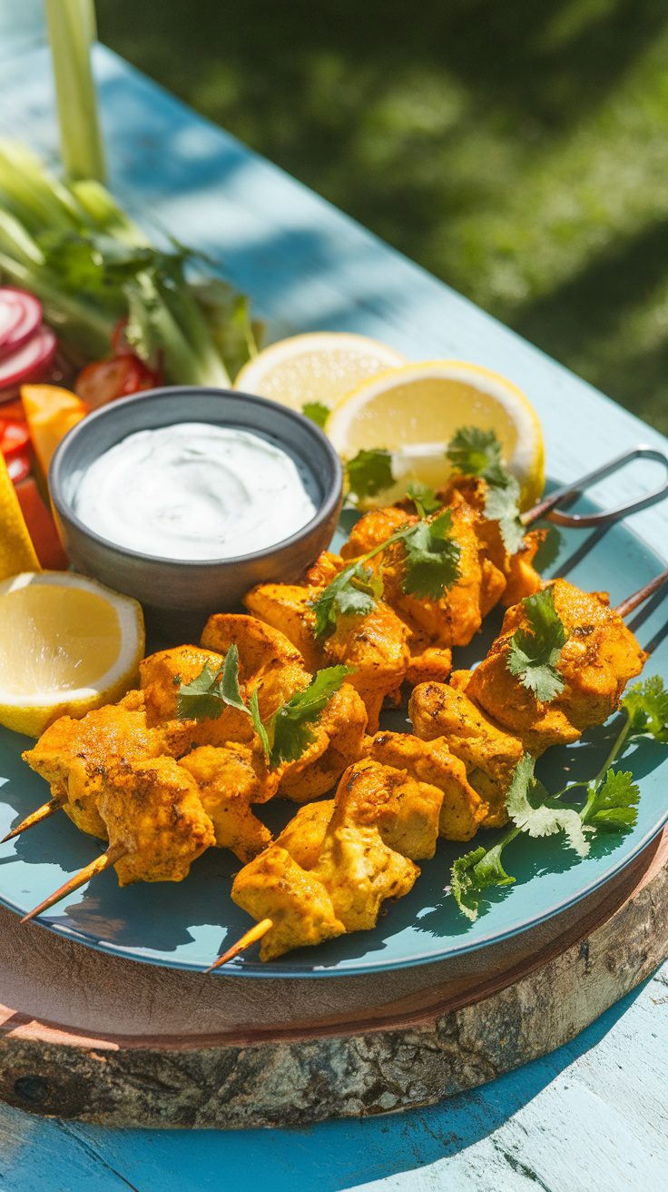 Spicy Turmeric Chicken Skewers Recipe