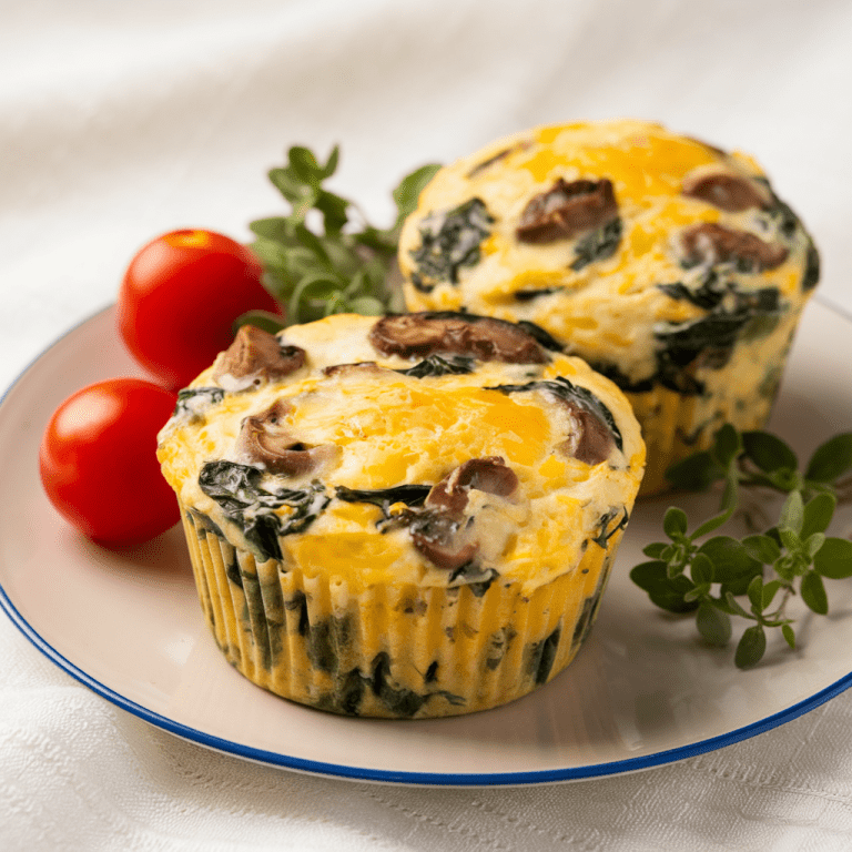 Savory Spinach and Mushroom Egg Muffins Recipe