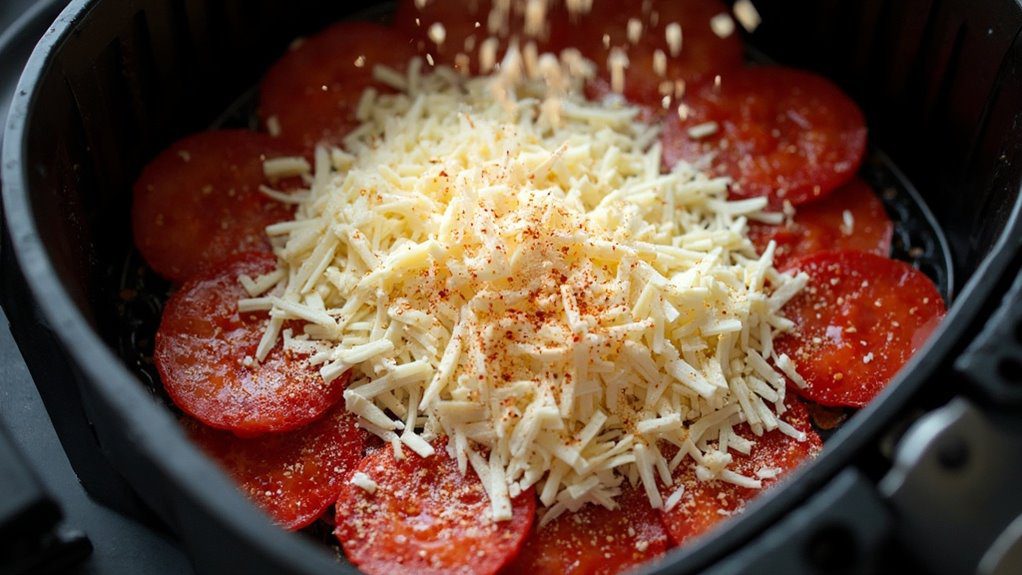 add cheese and seasonings