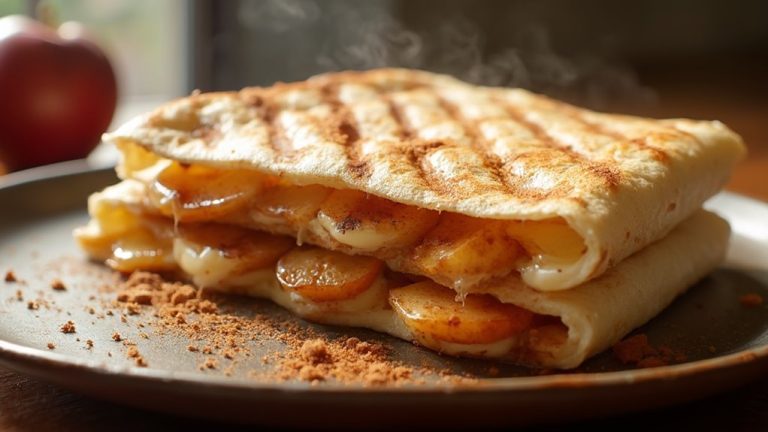 apple cinnamon quesadilla breakfast