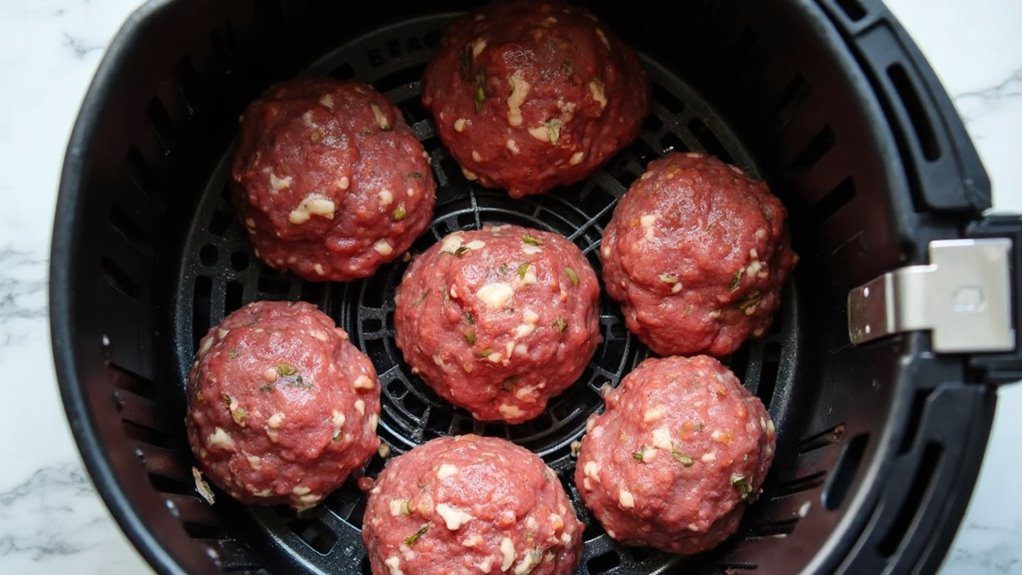 arrange meatballs in basket