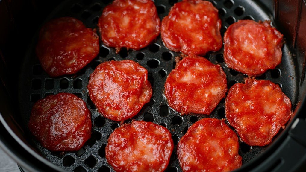 arrange pepperoni in basket