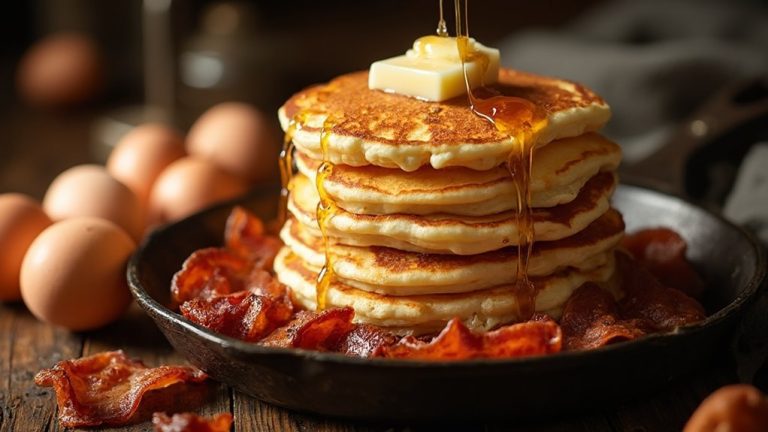 bacon and egg pancakes